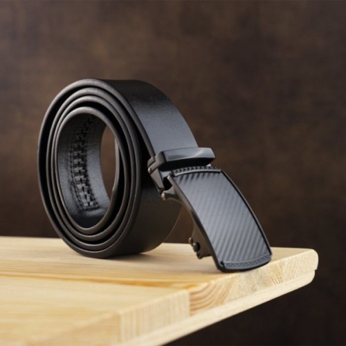 Ремінь Vintage З пряжкою дрібний ромб Чорний (20285)