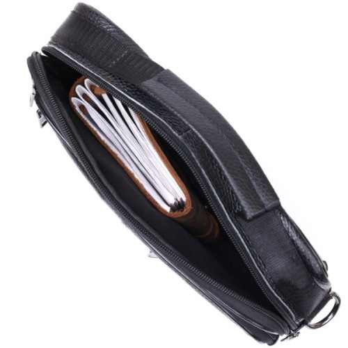 Сумка Vintage Шкіряна чоловіча Чорна (20669)