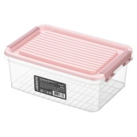 Харчовий контейнер Ardesto Fresh 2.8л, пластик, прямокутна, рожевий (AR1306P)