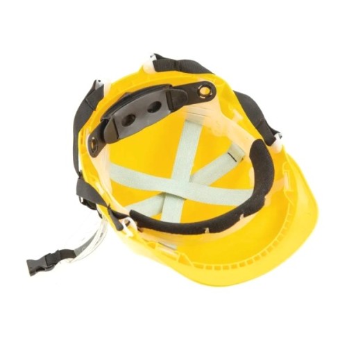 Каска захисна Hoegert PLONER HT5K194 пластик жовта, універсальний розмір (HT5K194)