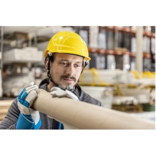 Каска захисна Hoegert PLONER HT5K194 пластик жовта, універсальний розмір (HT5K194)