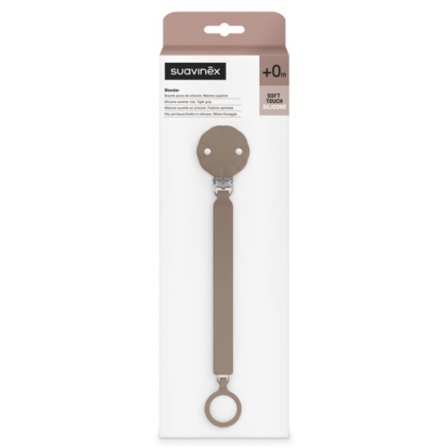 Кліпса для пустушок Suavinex Wonder коричнева (402550)