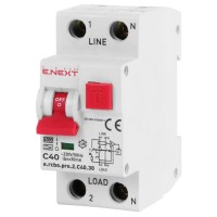 Диференціальний автоматичний вимикач E.NEXT 1-п.+N e.rcbo.pro. C 40А 30мА (p0720012)
