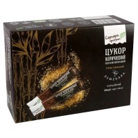 Цукор Саркара продукт коричневий тростинний в стіках 5 г х 100 шт (коробка) (60003)