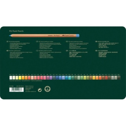 Пастель Faber-Castell PITT PASTEL 36 кольорів в металевій коробці, 112136 (15432)