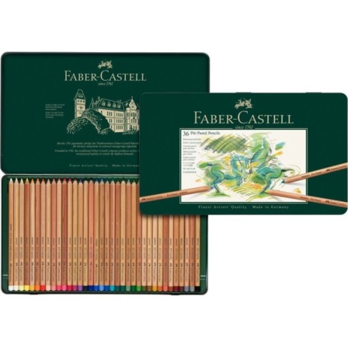 Пастель Faber-Castell PITT PASTEL 36 кольорів в металевій коробці, 112136 (15432)