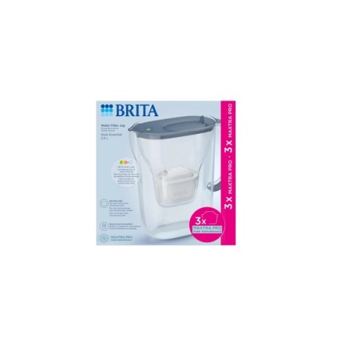 Фільтр-глечик Brita Style Essential MXPro 2.4л + 3 картриджа сіро-блакитний