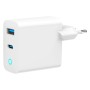 Зарядний пристрій Gembird 1xUSB-C PD30W + 1xUSB QC3.0 LED white (TA-UC-PDQC30L-W-01)
