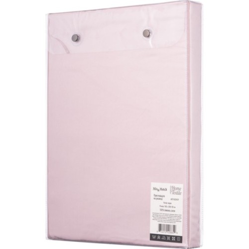 Простирадло Ardesto на резинці Mix&Match сатин 160х200+30 см пудра (ART1620FSP)