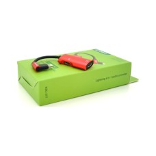 Перехідник Lightning 4-in-1 Audio Adapter Lightning + 3.5mm red iKAKU (KSC-377)