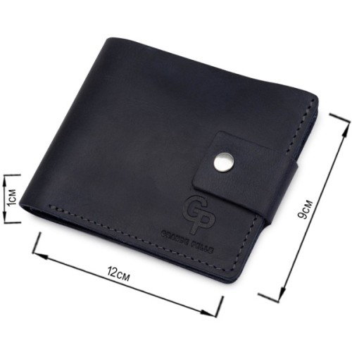 Портмоне Grande Pelle Шкіряне Темно-синє (11519)