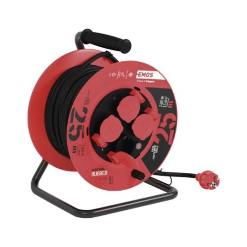 Мережевий подовжувач EMOS катушка 4 роз., 25 м (P08225)