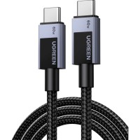 Дата кабель USB-C to USB-C 2.0m PD60W 3A braided L524 gray Ugreen (55775)