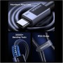 Дата кабель USB-C to USB-C 2.0m PD60W 3A braided L524 gray Ugreen (55775)