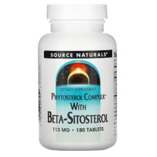 Трави Source Naturals Бета-Сітостерол 113мг, 180 таблеток (SNS-00705)