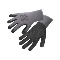 Захисні рукавиці Hoegert BODE HT5K762-9 з нейлону/спандексу покриті мікропінним нітрилом темно-сірі, 9 (HT5K762-9)