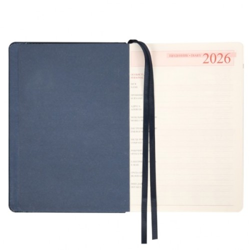 Тижневик Leo planner А5 датований 2026 "Legacy", твердий, синій, 368 сторінок (252648)