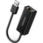 Перехідник USB 2.0 AM to RJ45 Ethernet 100Mbps CR110 Ugreen (20254)
