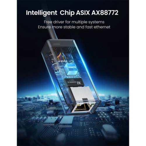 Перехідник USB 2.0 AM to RJ45 Ethernet 100Mbps CR110 Ugreen (20254)