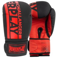 Боксерські рукавички PowerPlay 3086 Matt Challenger Чорно-Червоні 14 унцій (PP_3086_14oz_Bl/Red)