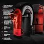 Боксерські рукавички PowerPlay 3086 Matt Challenger Чорно-Червоні 14 унцій (PP_3086_14oz_Bl/Red)