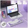 Клавіатура Attack Shark X85PRO RGB Wireless/Bluetooth/USB UA Lavender (X85PROL_AS)
