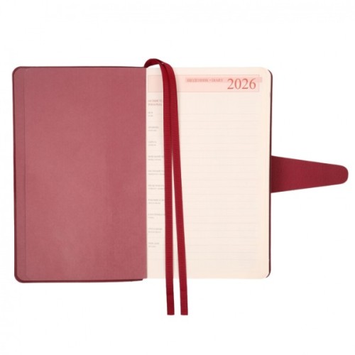 Тижневик Leo planner датований 2026 "Alpha", м‘який, бордовий, 352 сторінки (252630)