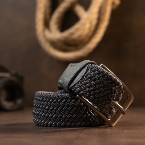 Ремінь Vintage Текстильний чоловічий Сірий (20522)