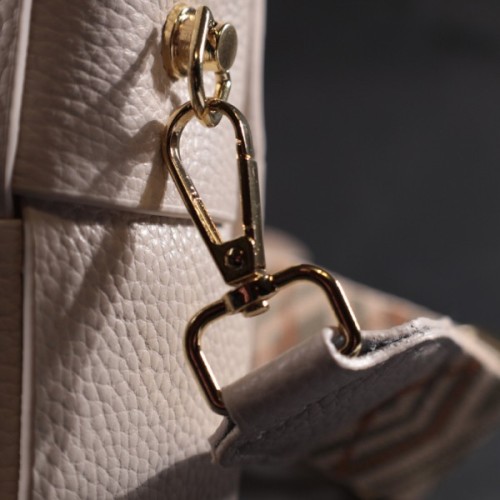 Сумка Vintage Вечірня Жіноча з переплетами з натуральної шкіри Біла (22311)