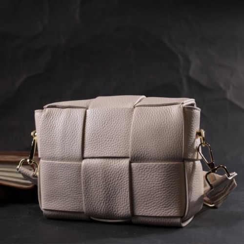 Сумка Vintage Вечірня Жіноча з переплетами з натуральної шкіри Біла (22311)