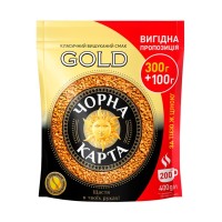Кава Чорна карта розчинна 400г, пакет,"Gold" (ck.51051)
