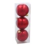 Ялинкова іграшка Chomik пластикові кульки 3 шт, 8см, червоні (5900779893870_3)