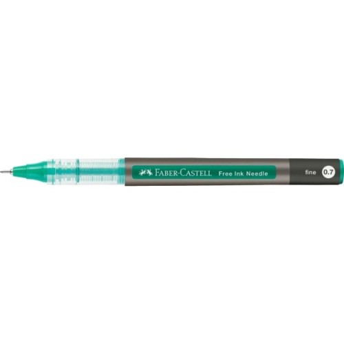 Ролер Faber-Castell Free Ink Needle Micro, колір чорнил зелений, 0,7 мм, одноразова (32961)