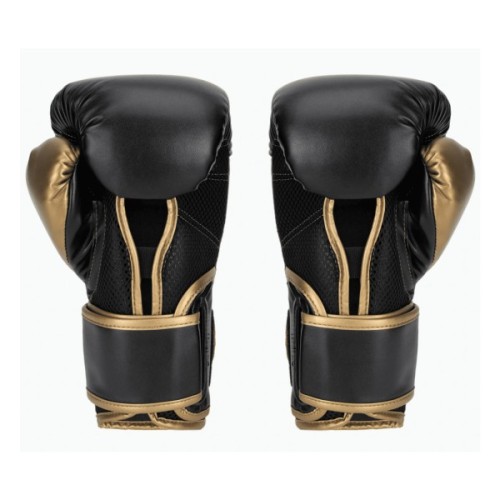 Боксерські рукавички Everlast PowerLock Boxing Training Gloves P00002661 чорний, золотий 10 унцій (009283611965)