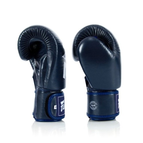 Боксерські рукавички Fairtex BGV1-ONE (натуральна шкіра) Blue 12 унцій (бинти в комплекті) (BGV1-ONE_12oz_Blue)