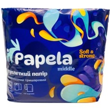 Туалетний папір Papela Middle 3 шари 150 відривів 4 рулони (4820270940037)