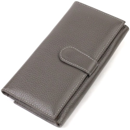 Портмоне Canpellini З натуральної шкіри флотар Сіре (21851)