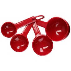 Аксесуар кухонний KitchenAid Набір мірних ложок Universal, 4 шт, 59/79/118/237 мл, червоний (KQG058OHERE)
