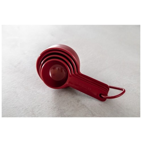 Аксесуар кухонний KitchenAid Набір мірних ложок Universal, 4 шт, 59/79/118/237 мл, червоний (KQG058OHERE)