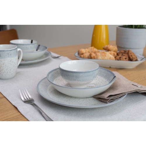 Салатник Ardesto Siena 11.5см, порцеляна, біло-сірий (AR2914SW)