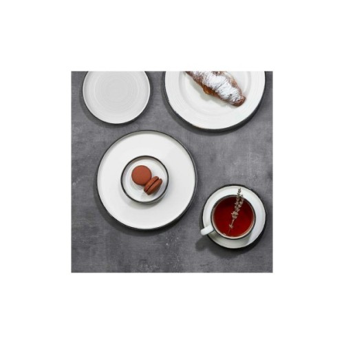 Тарілка By Bone серія "Helix" декор "Black" кругла з бортом 90° 23 см (HL-BLA-23-RD)