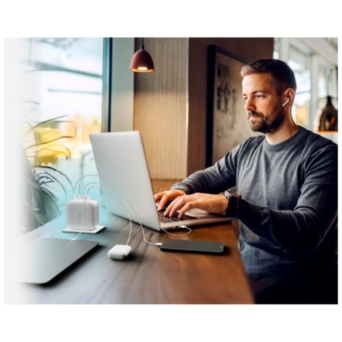 Зарядний пристрій D-Link 3xUSB-C + 1xUSB-A 100W GaN white (DCP-101)