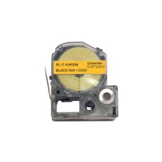 Стрічка для принтера етикеток UKRMARK RL-E-K4KBM-BK/GO, аналог LK4KBM. 12 мм х 9 м (900269)
