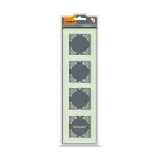 Рамка Videx BINERA зелене скло 4 поста (VF-BNFRG4H-GR)