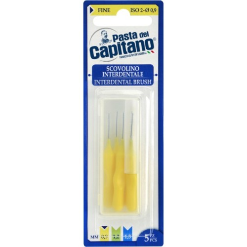 Щітки для міжзубних проміжків Pasta del Capitano Interdental Brush Fine 0.9 мм 5 шт. (8002140033902)