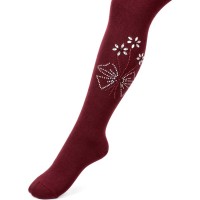 Колготки дитячі BNM з квітами зі страз (M0C0302-1163-9G-red)