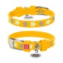 Нашийник для тварин WAUDOG Glamour з QR паспортом "Зірочка" L Ш 35 мм Д 46-60 см жовтий (35888)