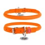 Нашийник для тварин WAUDOG Glamour з QR паспортом, круглий, XS d8 мм Д 20-25 см помаранчевий (22404)