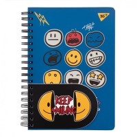 Блокнот Yes 2 в 1 В5 В7 80 арк 20 арк подвійна спіраль Melt Smile клітинка (151842)