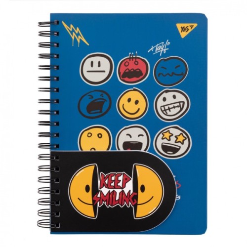 Блокнот Yes 2 в 1 В5 В7 80 арк 20 арк подвійна спіраль Melt Smile клітинка (151842)